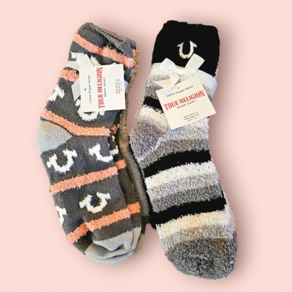True Religion Fuzzy Socks - Picture 1 of 5
